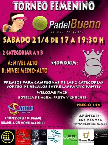 Torneo de Padel Femenino celebrado el día 2018-04-21