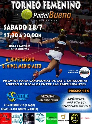Torneo de Padel Femenino celebrado el día 2018-07-28